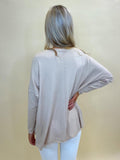 Kate & Pippa Forli V Neck Knit Jumper In Beige-Kate & Pippa