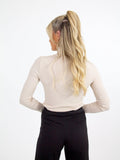 Kate & Pippa Lana Polo Neck Knit Top In Latte-Kate & Pippa
