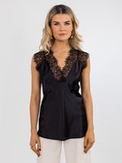 Kate & Pippa Lauren Lace Cami Top In Black-Kate & Pippa