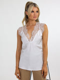 Kate & Pippa Lauren Lace Cami Top In White-Kate & Pippa