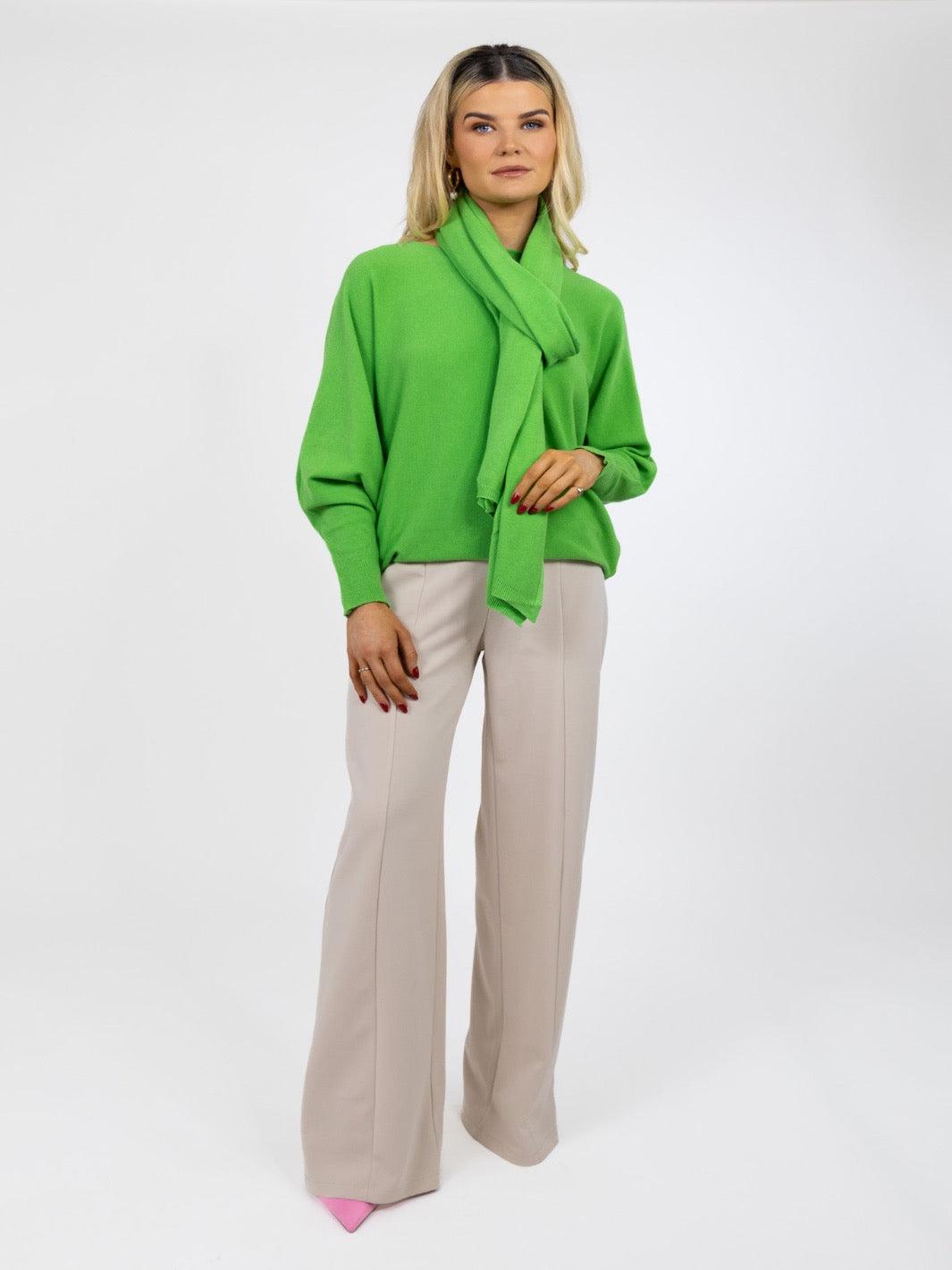 Wide-leg Pants - Khaki green - Ladies | H&M US