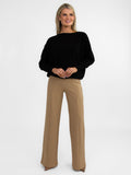 Kate & Pippa Lulu High Waist Trousers In Beige-Kate & Pippa