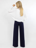 Kate & Pippa Lulu High Waist Trousers In Midnight Navy-Kate & Pippa