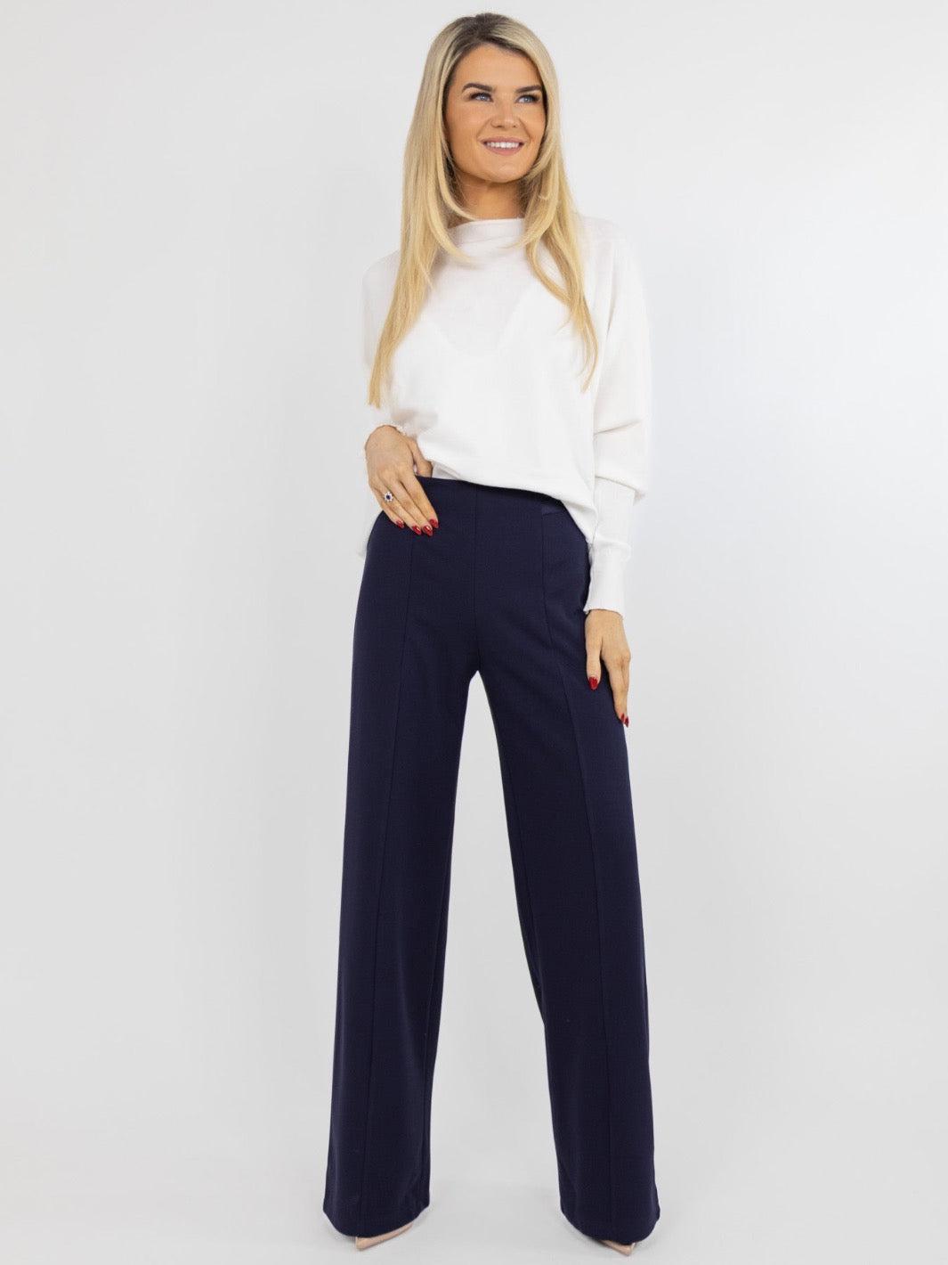 Buy Navy Blue Trousers & Pants for Women by BANI WOMEN Online | Ajio.com