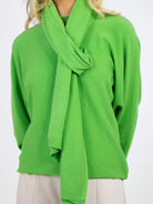 Kate & Pippa Matera Knit Scarf In Lime Green-Kate & Pippa