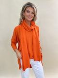 Kate & Pippa Matera Scarf In Orange-Kate & Pippa