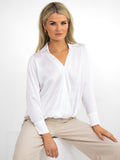 Kate & Pippa Olivia Satin Top In White-Kate & Pippa