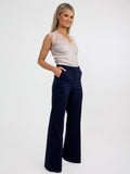 Kate & Pippa Palermo Wide Leg Trousers In Navy-Kate & Pippa
