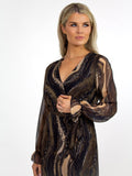 Kate & Pippa Portofino Silk Midi Dress In Black-Kate & Pippa