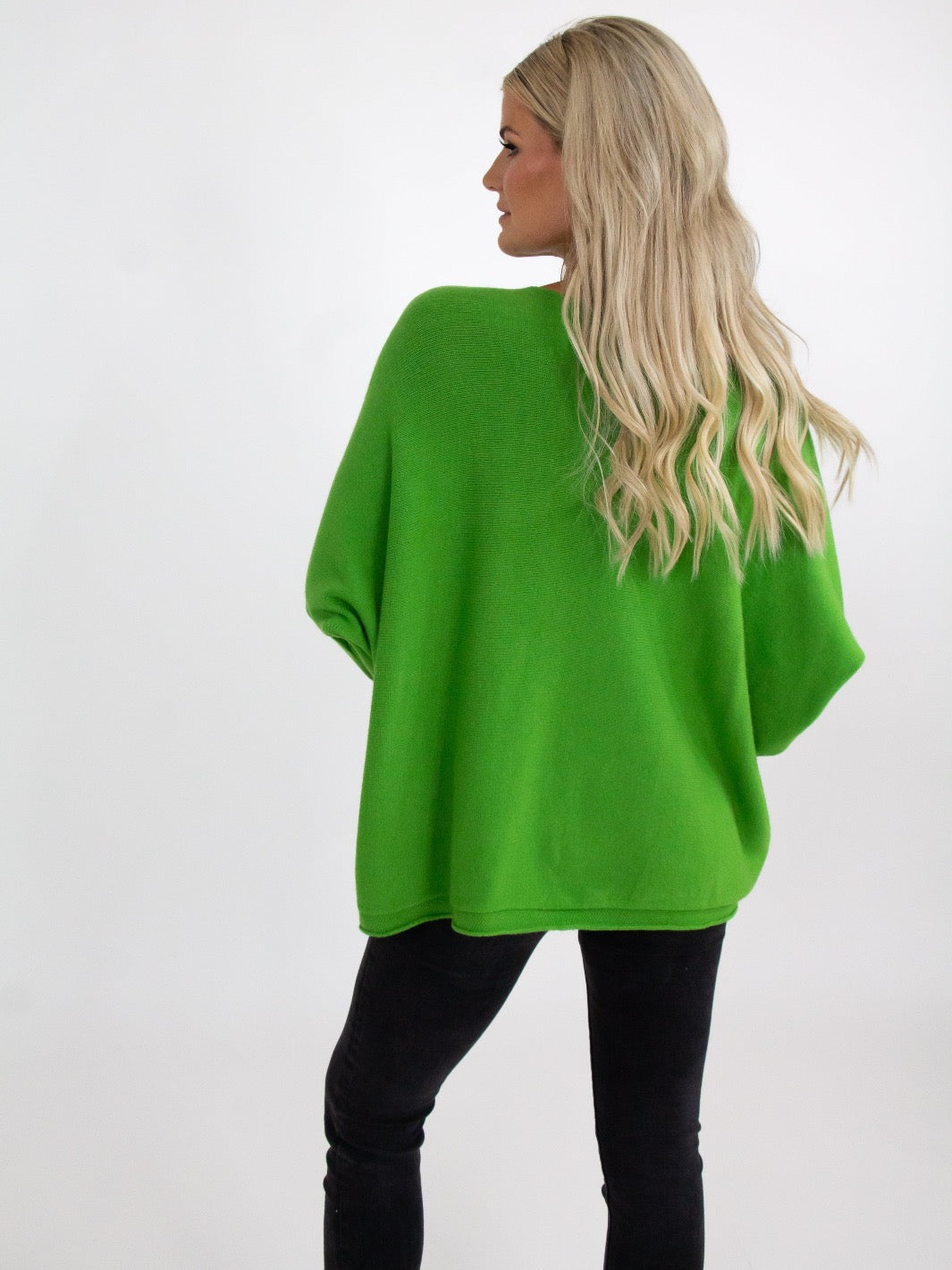 Kate & Pippa Roma Knit Jumper In Lime Green-Kate & Pippa
