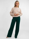 Kate & Pippa Sardinia Button Trousers In Emerald Green-Kate & Pippa