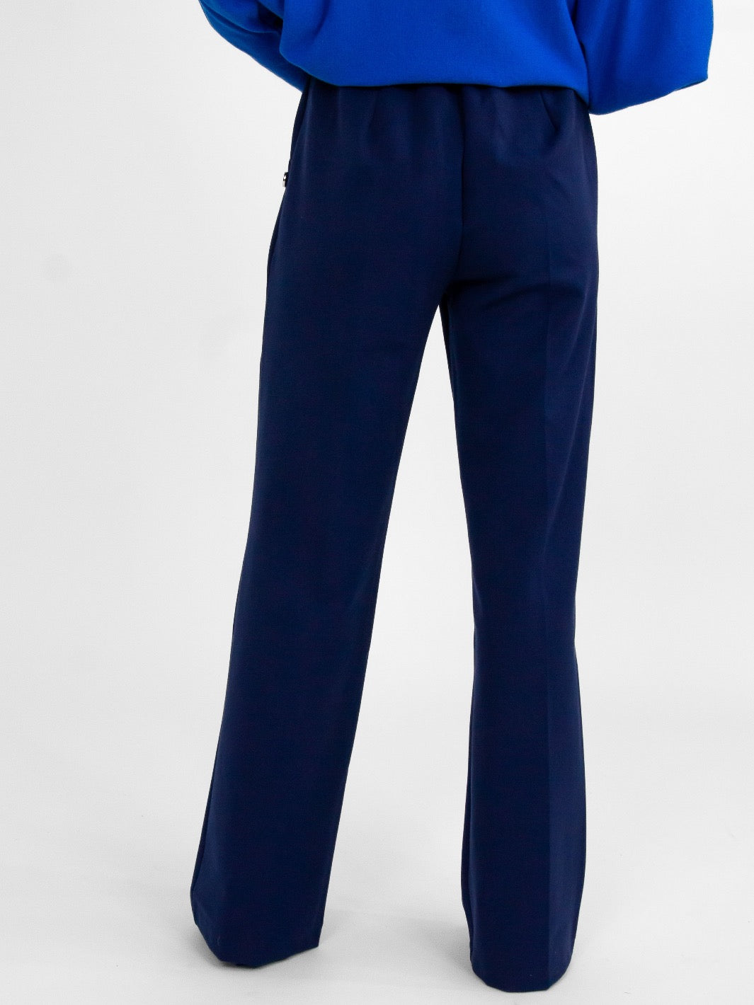 Kate & Pippa Sardinia Button Trousers In Navy-Kate & Pippa
