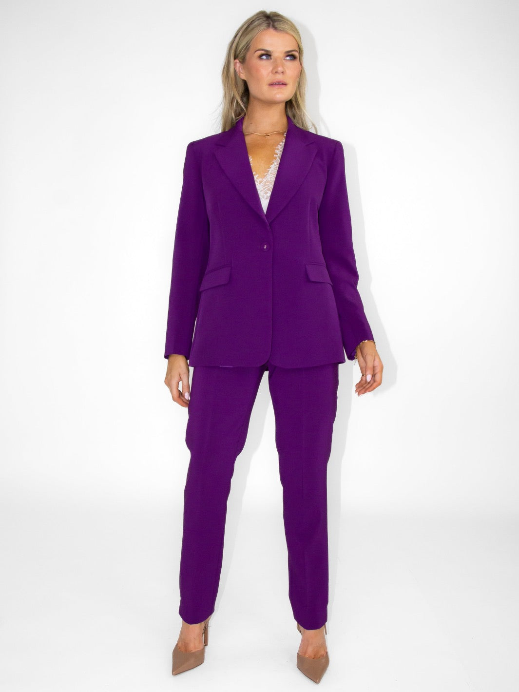Kate & Pippa Sassari Blazer In Purple-Kate & Pippa