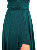 Kate & Pippa Sophia Maxi Dress In Emerald Green Sparkle-Kate & Pippa