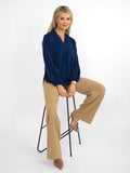 Kate & Pippa Torino Blouse In Navy-Kate & Pippa