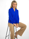 Kate & Pippa Torino Blouse In Royal Blue-Kate & Pippa