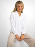 Kate & Pippa Torino Blouse In White-Kate & Pippa